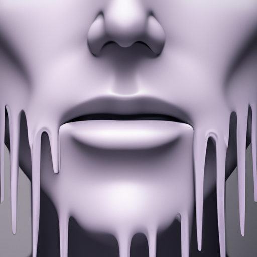 תמונה סמלית של פנים עם נטיפי קרח, המייצגים חוסר יכולת 'קפוא' להביע רגשות עקב בוטוקס.